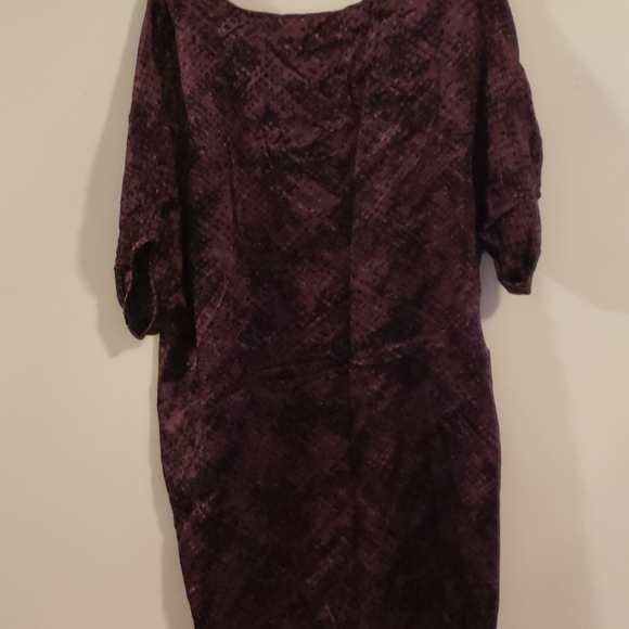 Black and purple silk dress - Picture 3 of 3
